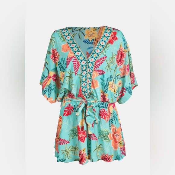 Cupshe Tropical Dolman Sleeve Casual Mini Dress - Picture 4 of 9